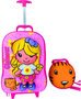 Kinder Reisekoffer mit Rucksack Girl Pink